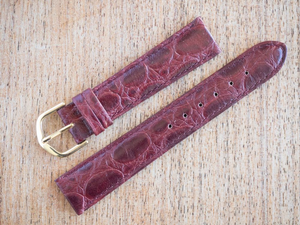 Cordovan Shell Leder-Armband 18mm – Whiskey-braun, Vintage-Look, Made In Germany