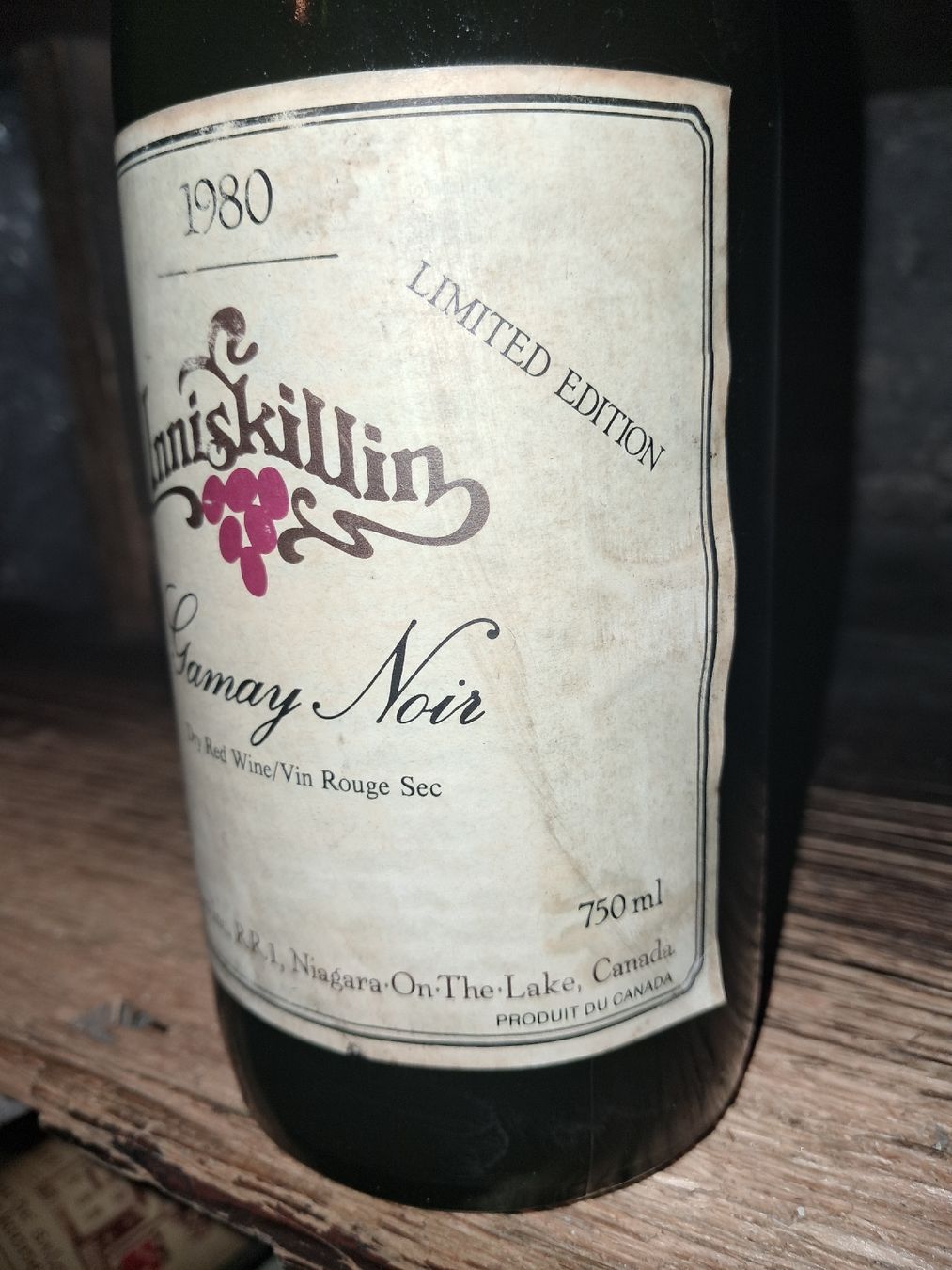 Vins: Inniskillin Gamay Noir 1980 – Neuf avec emballage d'origine à Le locle par juliensaran 3