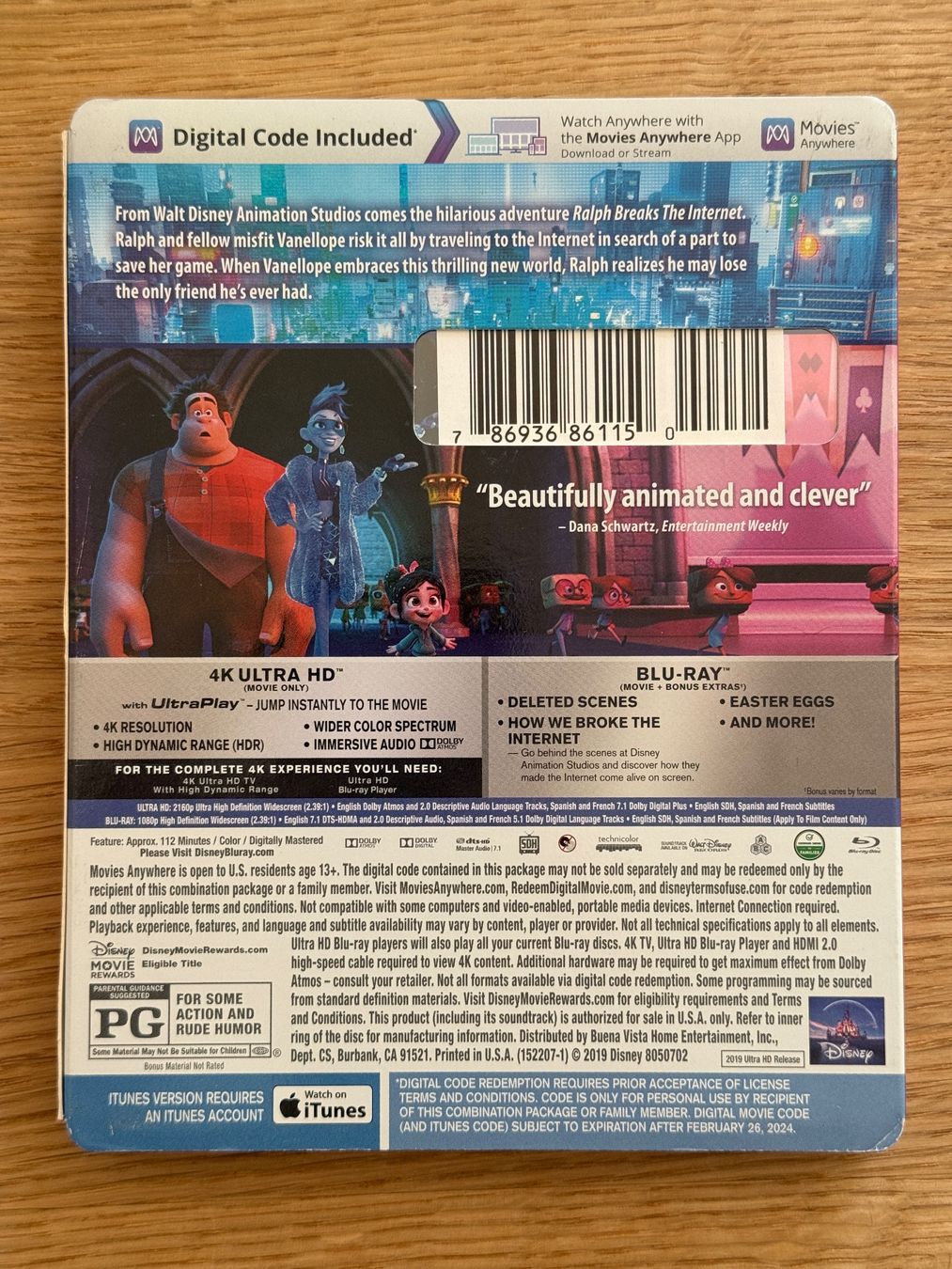 Tutti i DVDs: Ralph Breaks the Internet 4k Bluray – Usato da Wallisellen venduto da Art_Vendorlay 1