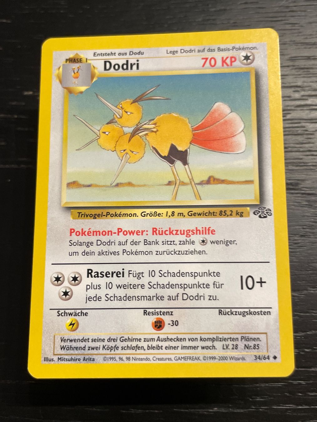 Pokémon Carte collezionabili: Pokemon Dodri 34/64 Jungle DE – Usato da Hugelshofen venduto da Suimosa