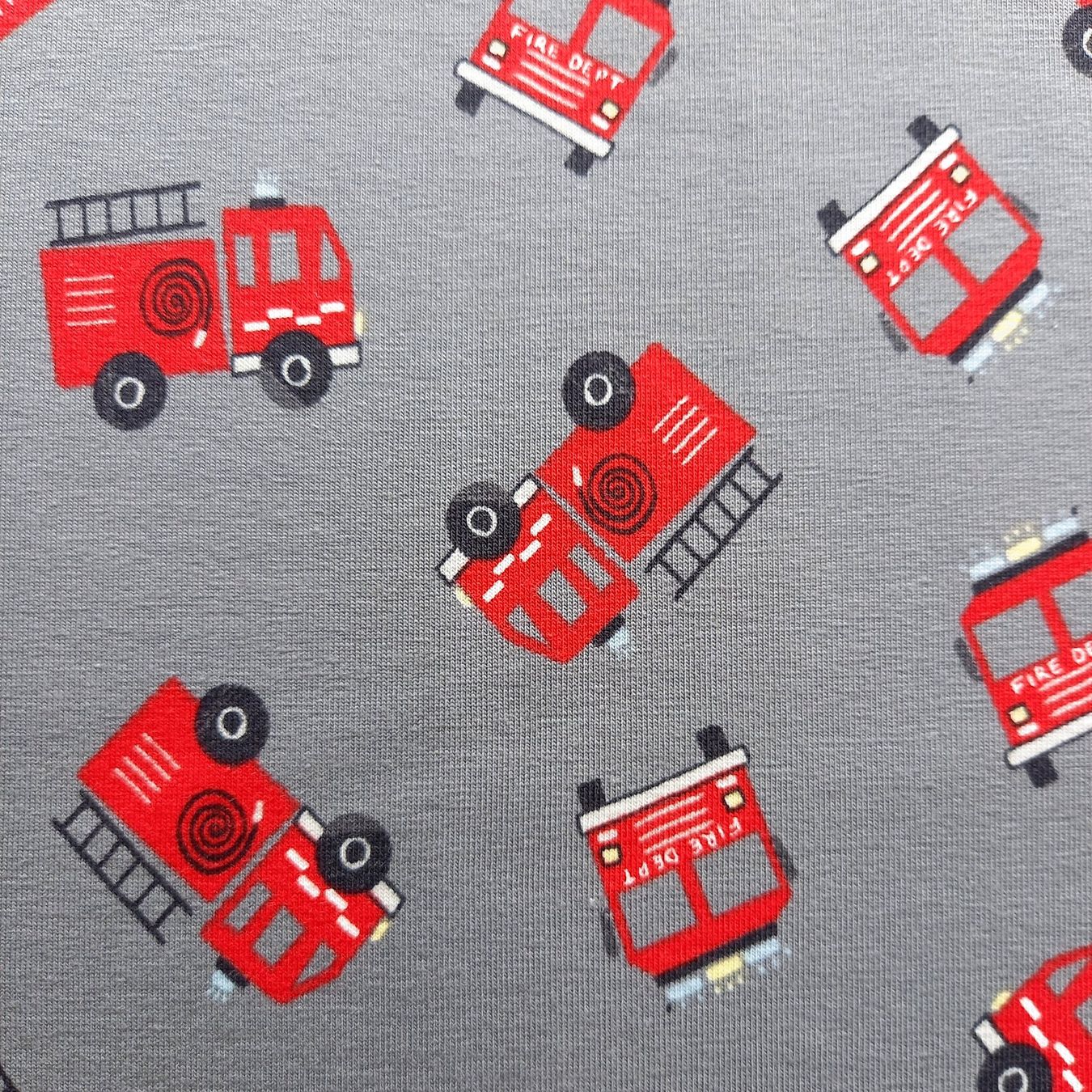 Tessuti: Jersey Feuerwehrauto dunkelgrau – Nuovo e nell'imballaggio originale da Winterthur venduto da Kimbana