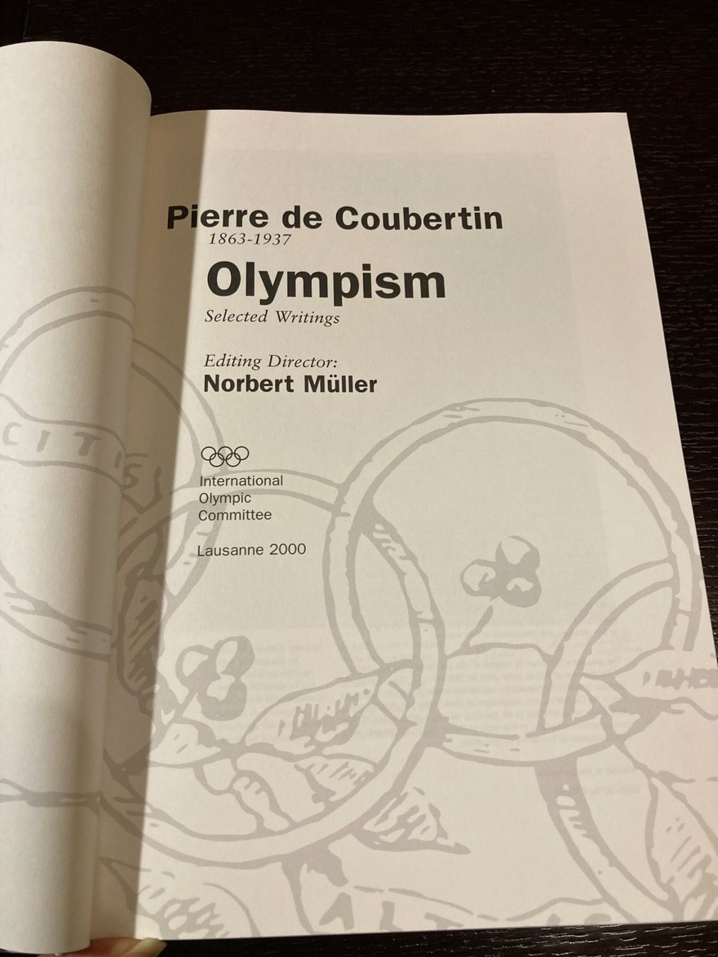 Bücher: Pierre de Coubertin: OLYMPISM: SELECTED WRITING 2000 – Gebraucht aus Lausanne von Kinga_Shopaholic 1