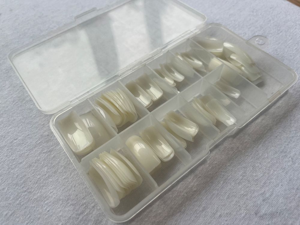 Teenitor Künstliche Fingernägel Set – 500 Stück, Halbe Abdeckung, Sargform, Inkl. Kleber & Werkzeug