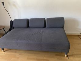 Schlafsofa grau mit Stauraum