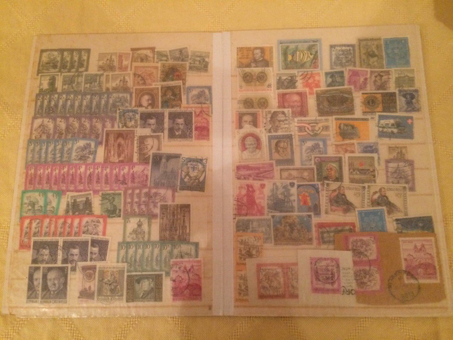 Alle Briefmarken: 4 A4 Seiten Briefmarken ÖSTERREICH – Gebraucht aus Buchs AG von ReaNaTsch 1