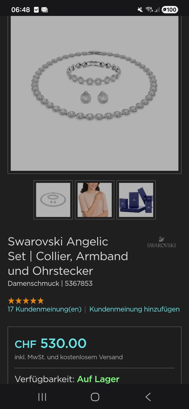 Swarovski Catenine: Swarovski angelic set silber – Nuovo e nell'imballaggio originale da Neuhausen venduto da Nathi6913 5