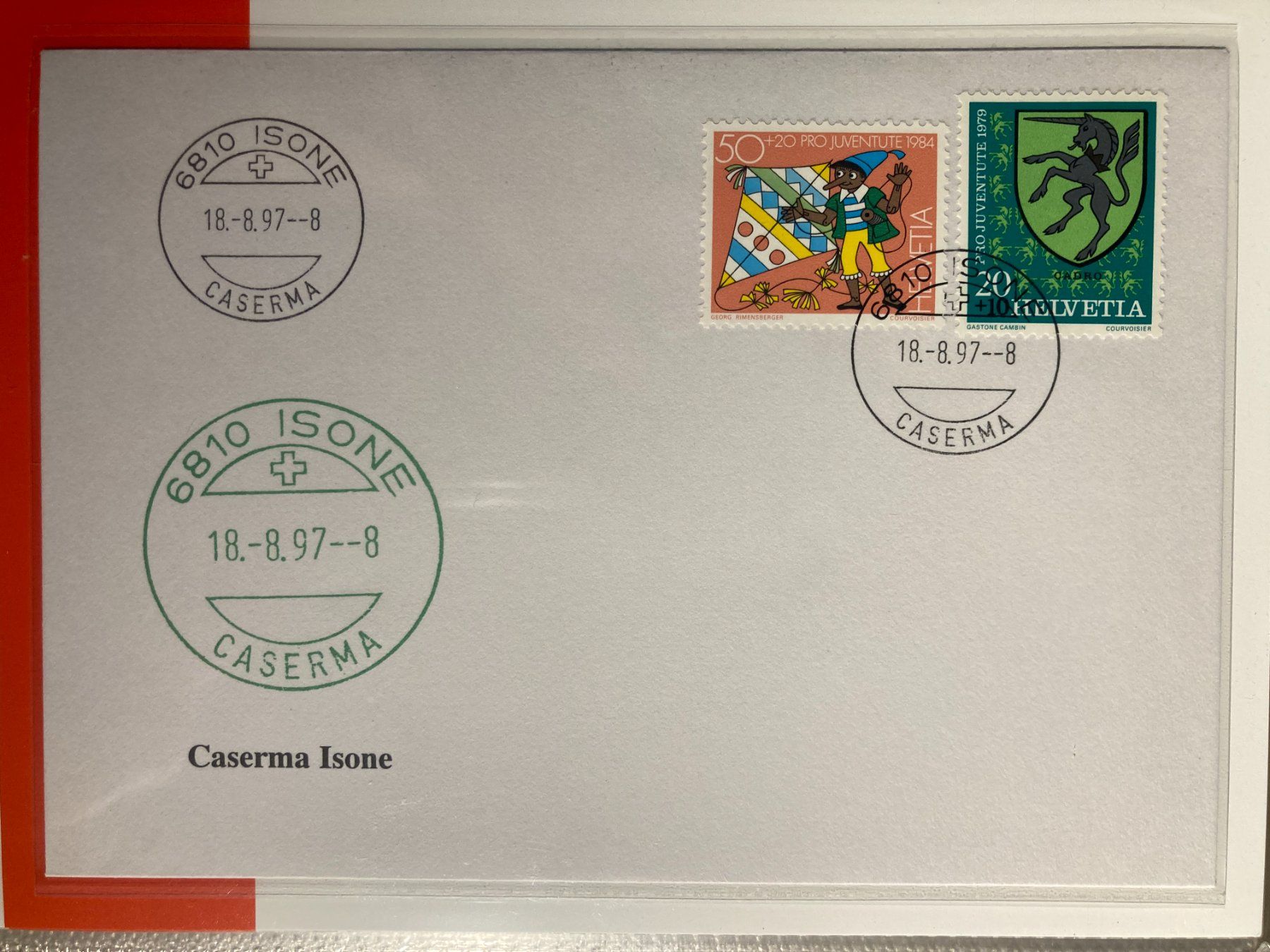 Tutti i francobolli: Schweiz 1997 Feldpostbrief Kaserne Isone – Usato da Liestal venduto da schnueps