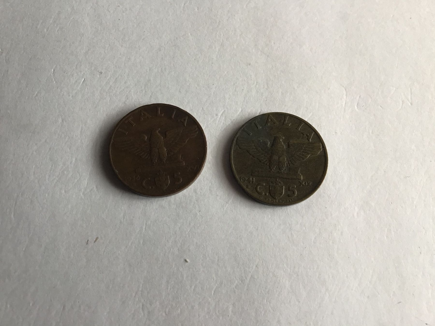 Tutti le monete: 2x 5 Cent Münzen Italien – Usato da Rüti ZH venduto da Phaeton10 1