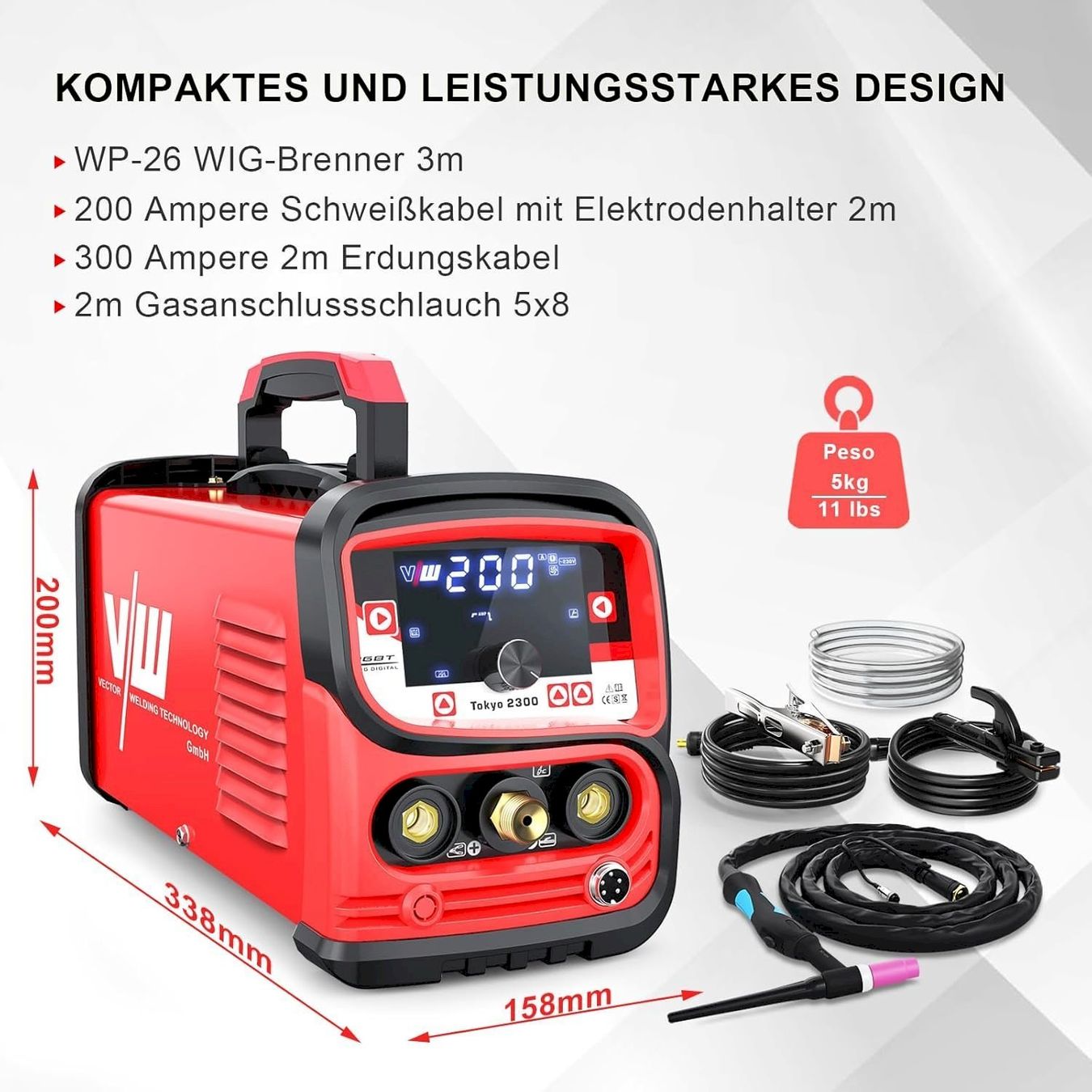 Alle Maschinen: Vector Welding Tokyo 2300 Schweißgerät – Neu und originalverpackt aus Bottighofen von zaap 1