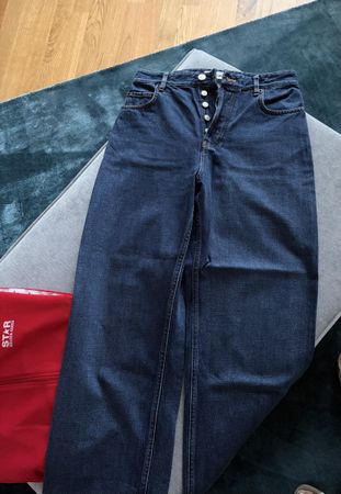 BALENCIAGA jeans hose wide leg straight 28 M blau