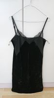 Maje Samtkleid mit Spitze Gr. 3/38 schwarz