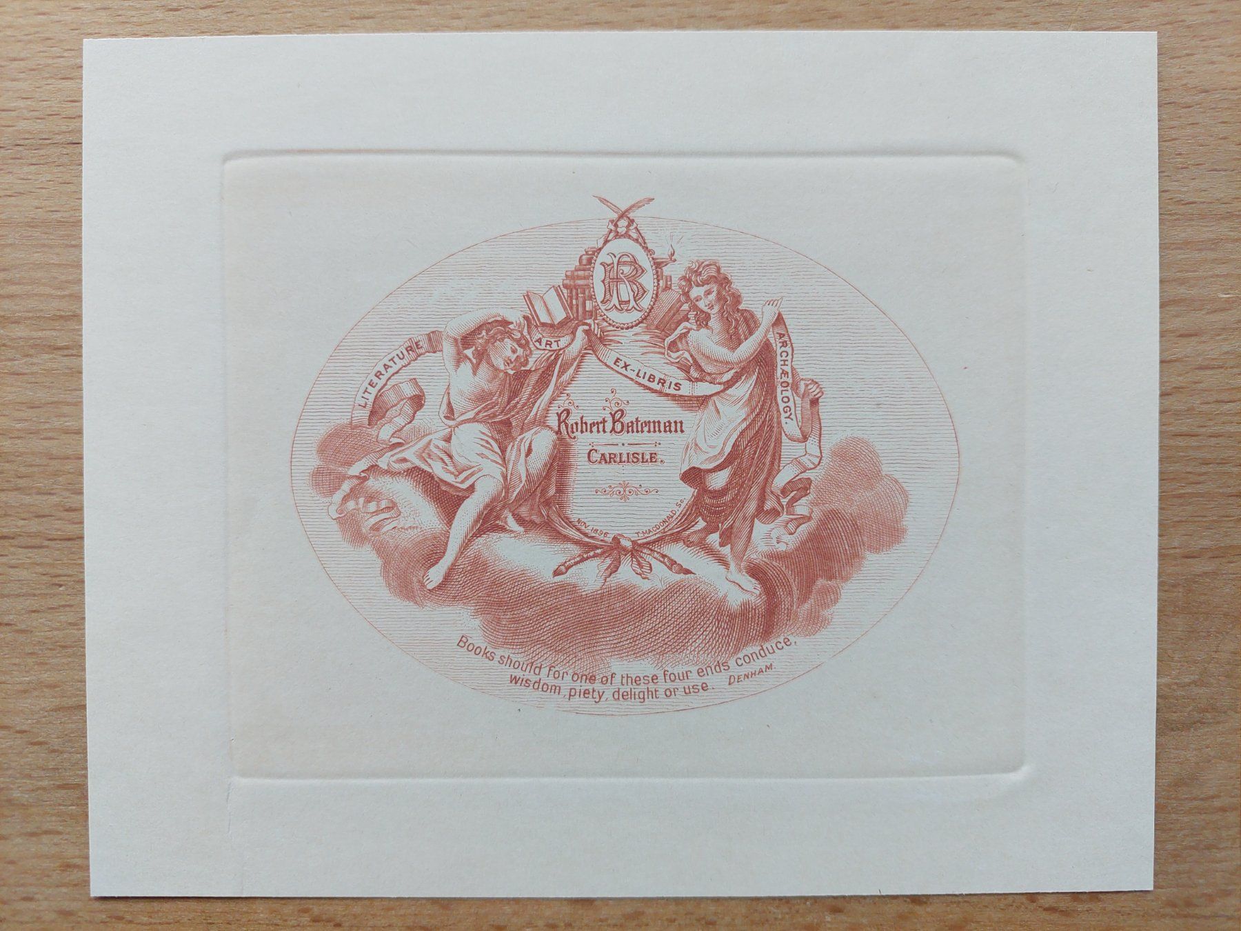 Incisioni: Exlibris T. Macdonald - Original Kupferstich – Usato da Obfelden venduto da Knauserig2026