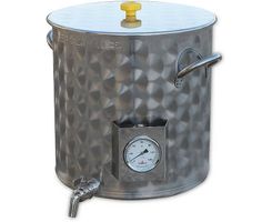 Grande casserole inox 50 L avec robinet et thermomètre