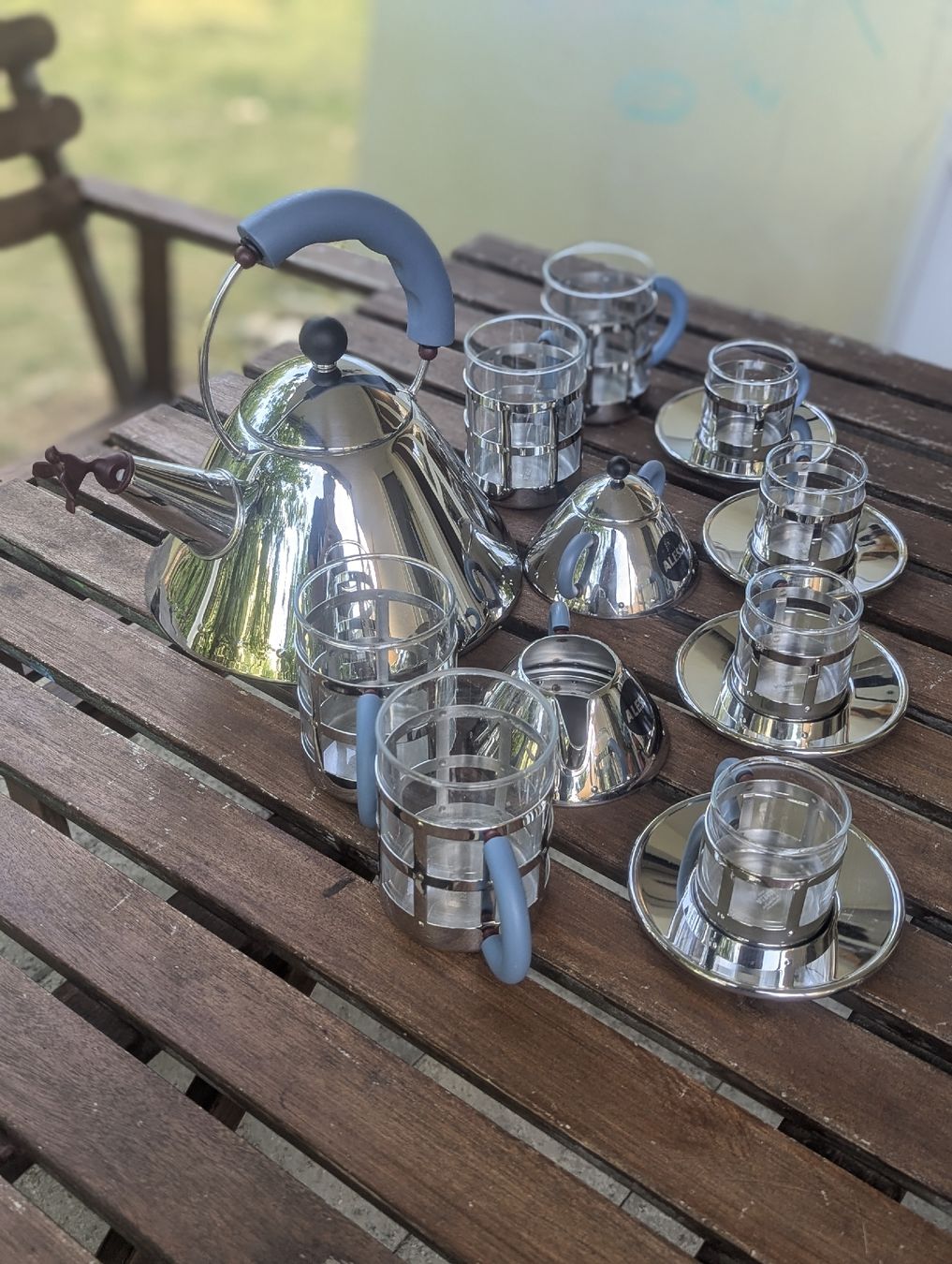 Alessi Services de table: Alessi Michael Graves Blue Tea & Coffee Set  – D'occasion à Erlinsbach SO par Meytalien 9