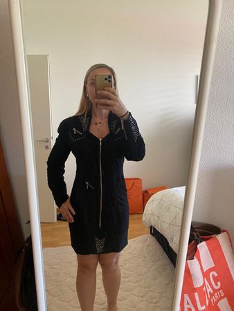 Robe  en cuir daim vintage
