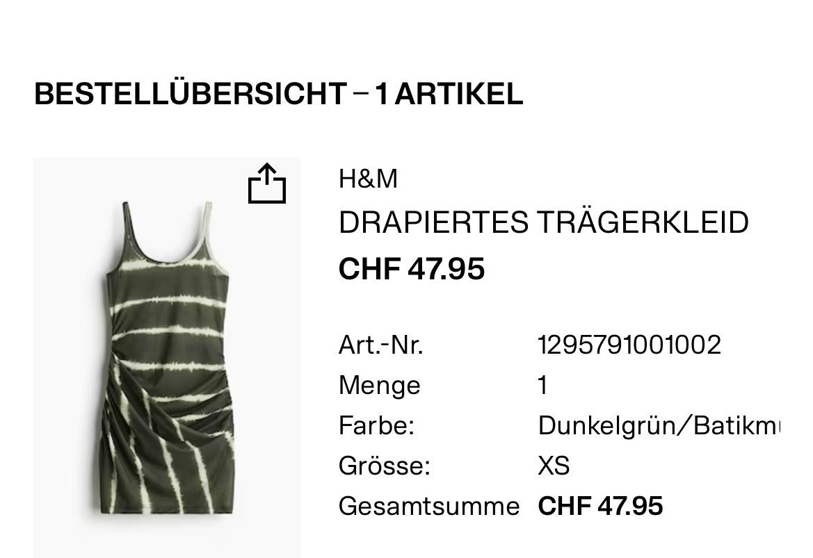 H&M Vestiti: Drapiertes Trägerkleid von H&M – Nuovo e nell'imballaggio originale da Bern venduto da SinaArikan 5