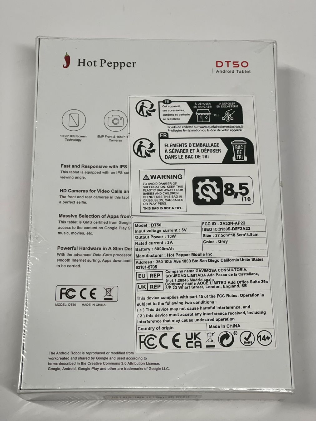 Tablet PC: Hot Pepper DT50 Android Tablet - Neu & Originalverpackt! – Nuovo e nell'imballaggio originale da Olten venduto da ELHANDEL 2
