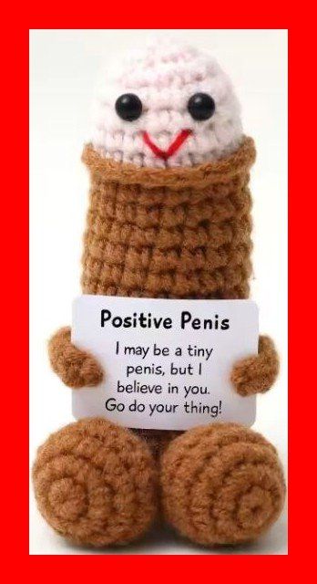 Statuette: Strickfigur positiver Penis Motivation Geschnkidee Mantra – Nuovo e nell'imballaggio originale da Dättlikon venduto da easythings