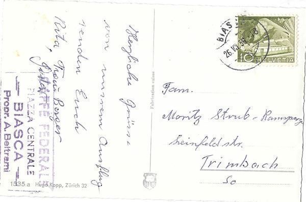 Cartoline postali: Biasca Panorama – Usato da Olten venduto da clotaldi 1