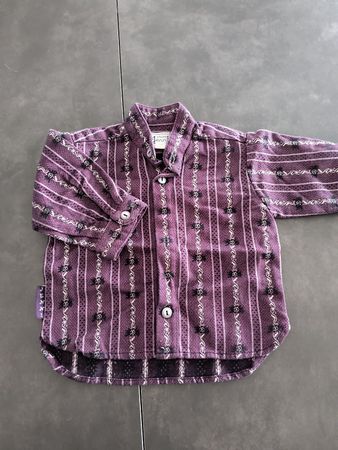 Atelier Jenni Trachtenhemd Kinderhemd Gr. 74, Lila,