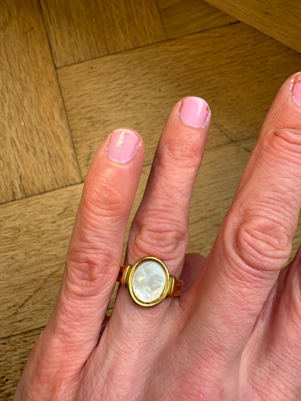 Anelli: Bague en nacre blanc – Nuovo (secondo la descrizione) da Peseux venduto da Huna12 1