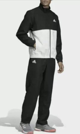 Adidas Trainer, gewebt, weiss/schwarz, Gr.L /52