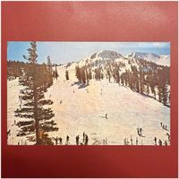 Postkarte vom Skigebiet Mammoth Mountain in Kalifornien, USA