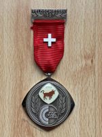 Original Feldschiessen Medaille SASB Stier 1987, Rarität