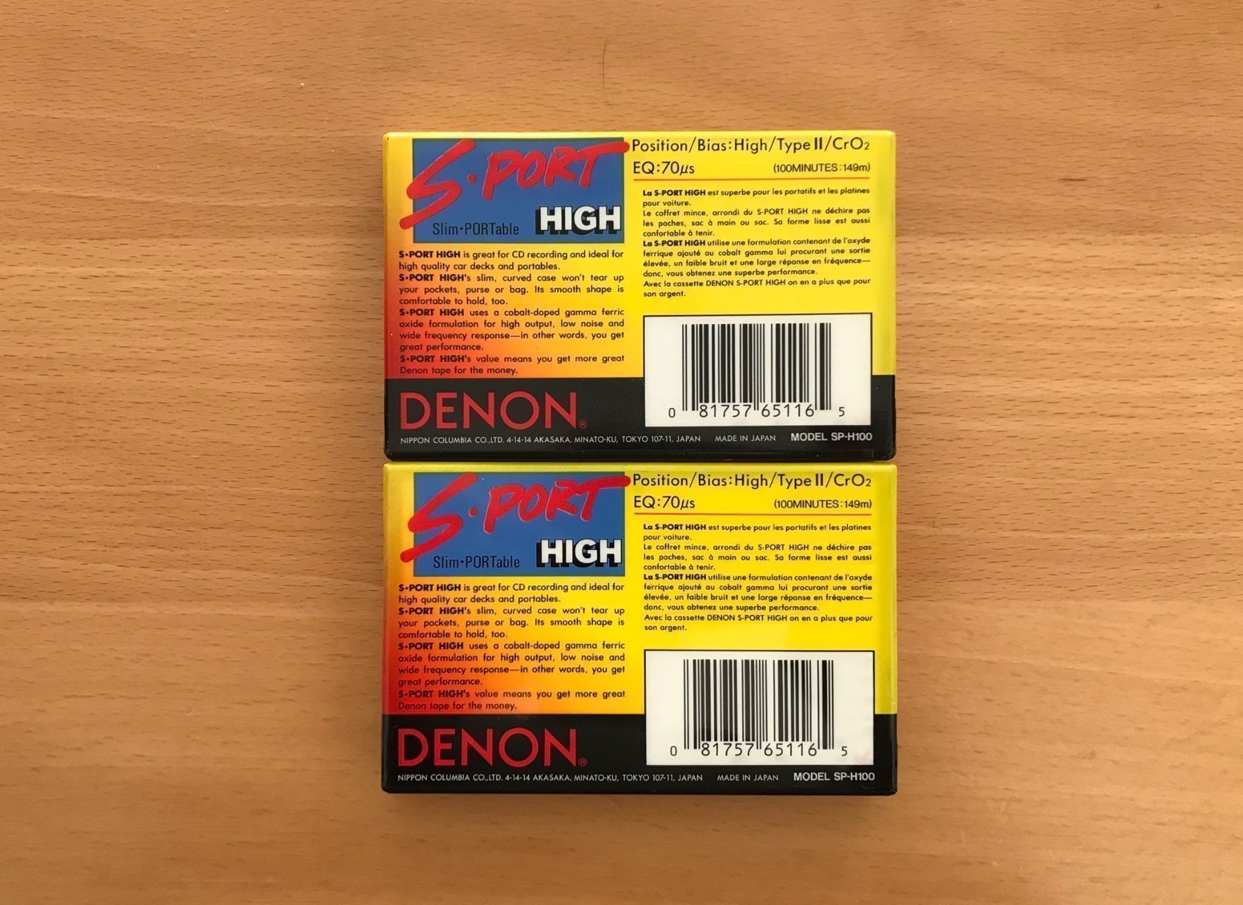 Kompaktkassetten: 2 DENON S-PORT HIGH 100minutes – Neu und originalverpackt aus Zürich von Tapehead 1