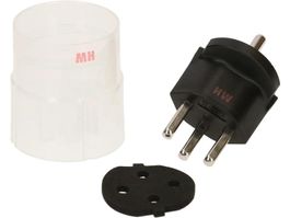 2 Max Hauri Fixadapter Schuko - T23 IP44, Schwarz