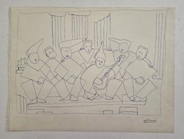 Lill Tschudi Original Zeichnung, 44x33cm gut gehandelt