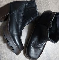 Schwarze Leder Stiefeletten Gr. 37.5 top Zustand