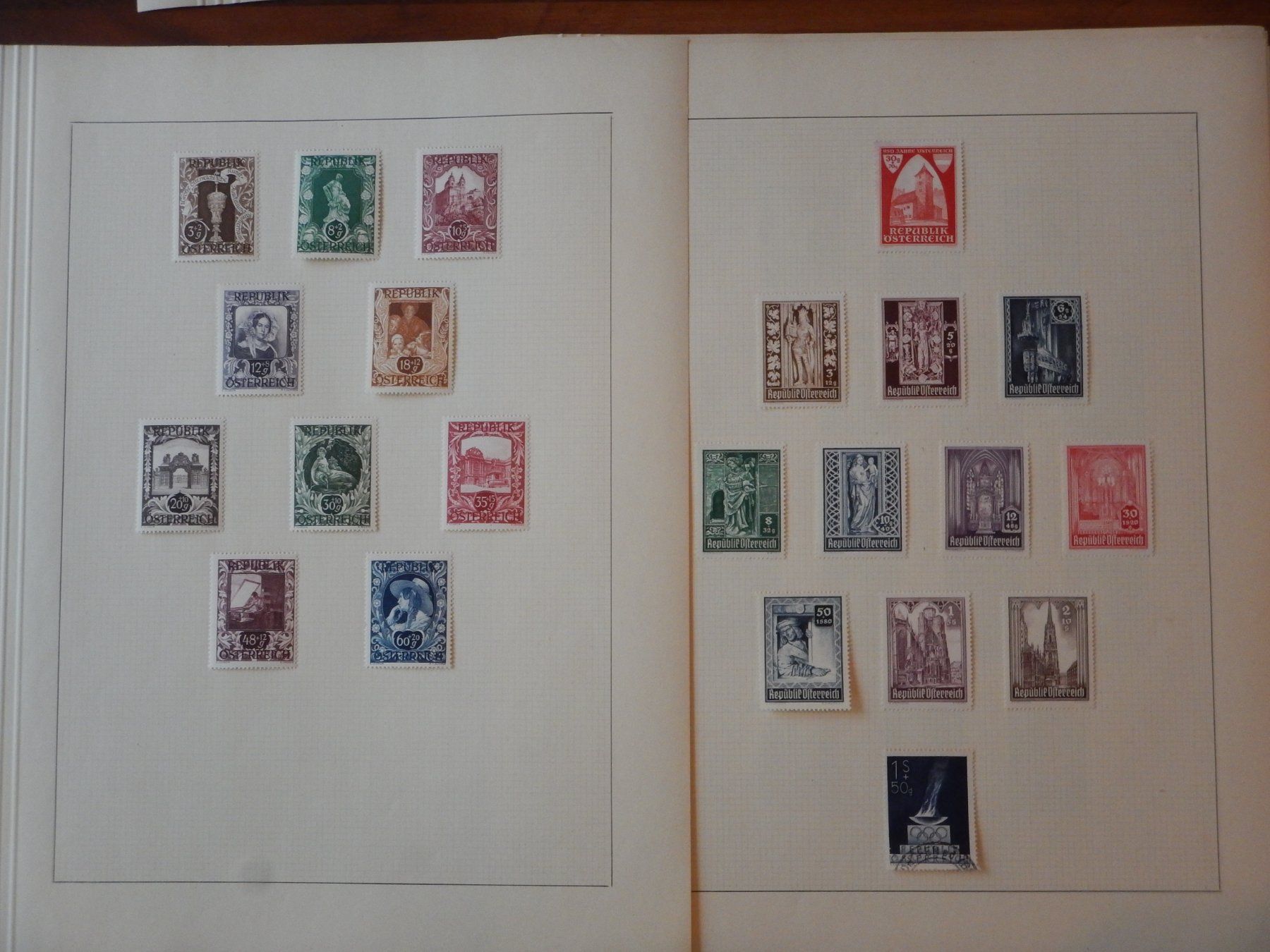 Alle Briefmarken: Österreich Sammlung auf 19 Seiten – Gebraucht aus Zürich von Muehlekauf 3