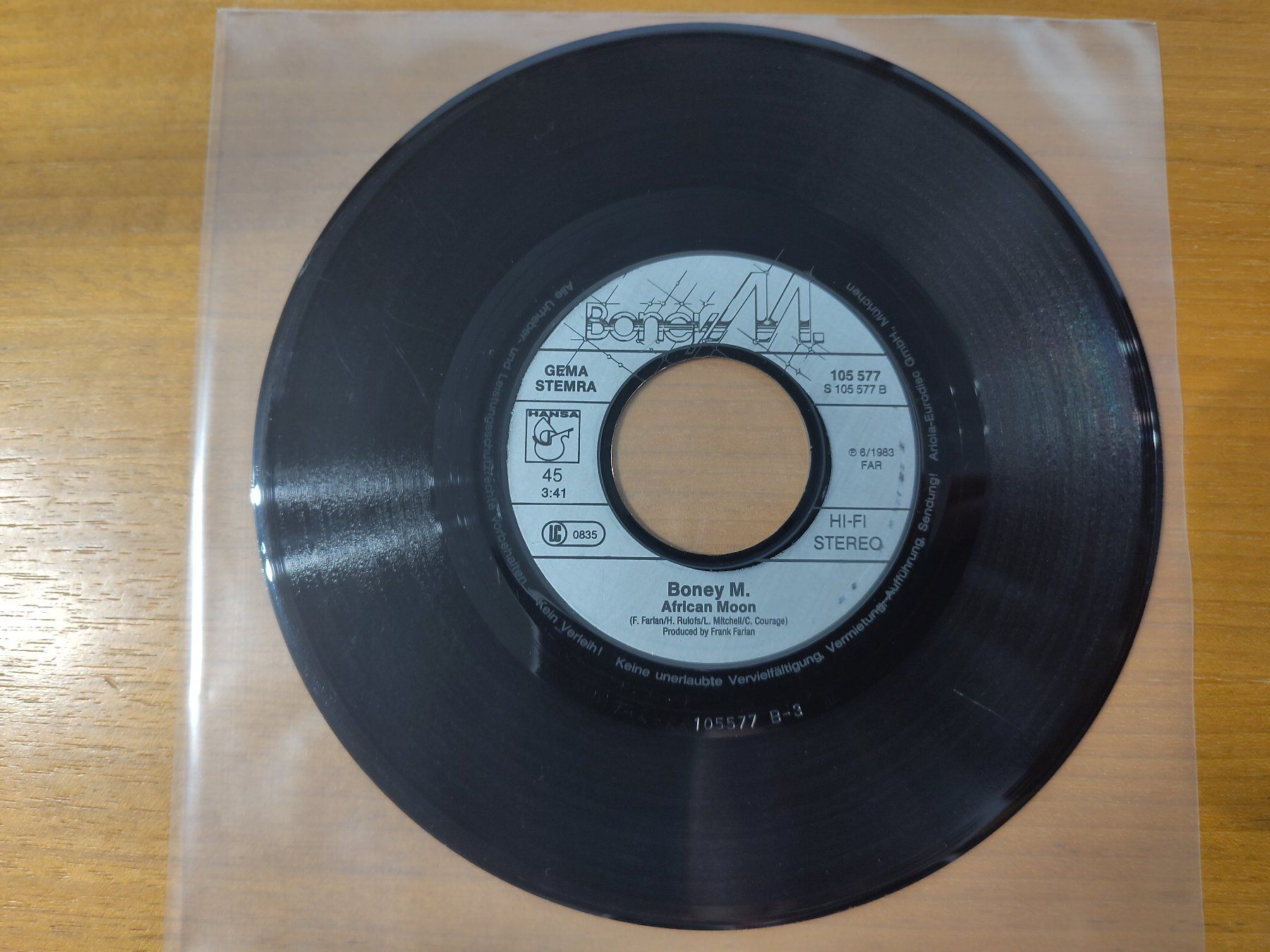 Dischi in vinile: VINYL SINGLE 7" BONEY M. - JAMBO - HAKUNA MATATA – Usato da Landquart venduto da Chrigi88 1