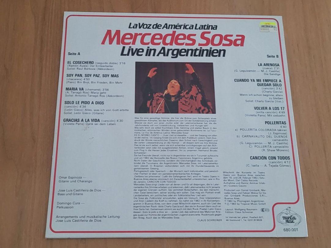 Vinyles: LP Mercedes Sosa – D'occasion à Martigny par MZ-67 1