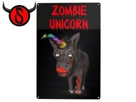 Blechschild - Zombie Unicorn