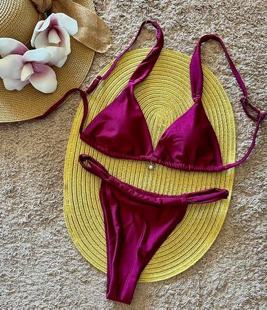 🏝️Sexy Damen Bikini Bordeaux M - Neu - Gratis Versand