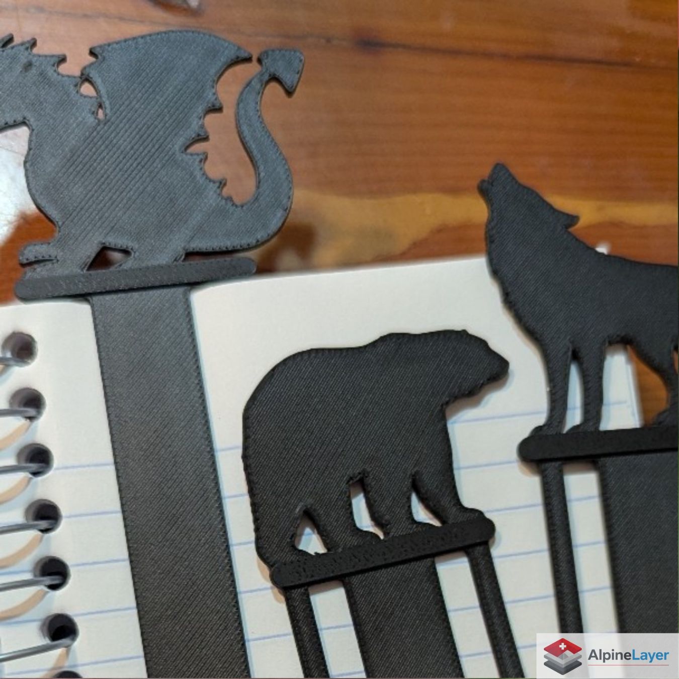 Altre raccolte & rarità: Dragon Wolf Bear 3D Printed Bookmarks Set – Nuovo (secondo la descrizione) da Losone venduto da AlpineLayer 1