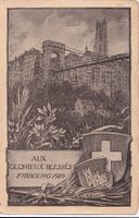 Fribourg Aux Glorieux Blessés 1915 Künstlerkarte
