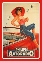 Blechschild-PHILIPS AUTORADIO