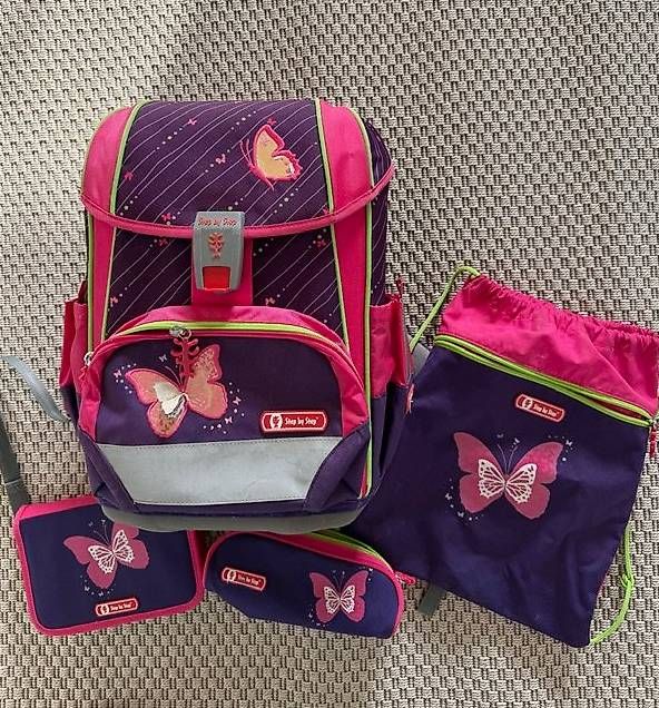 Borse & Zaini: Schulrucksack - Set  Step by Step / Abholen: Hirzel – Usato da Hirzel venduto da ggnl