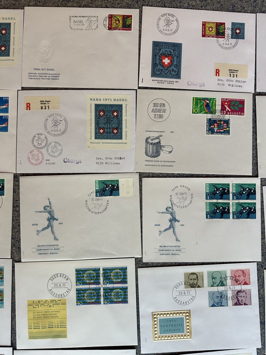 Tutti i francobolli: Schweiz - 48x FDC und Sonderbriefe  – Usato da Schmitten / FR venduto da Samsara169 2