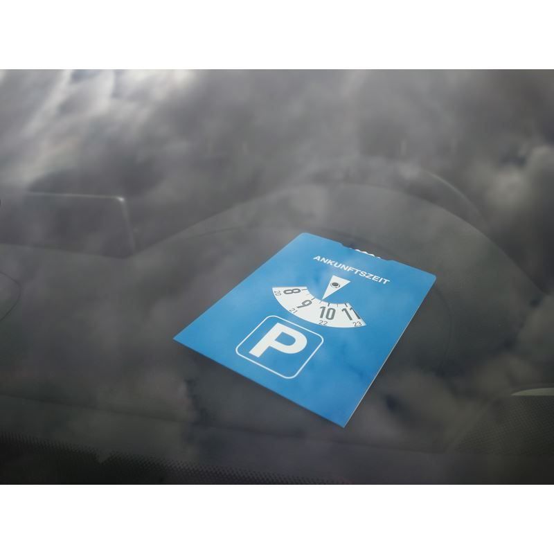 Insegne: Parkscheibe, aus Karton, Farbe blau – Nuovo e nell'imballaggio originale da St. Gallen venduto da cointec 3