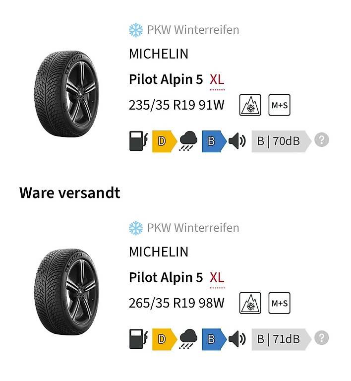 Pneumatici & Ruote complete: MICHELIN Pilot Alpin 5 Winterpneus – Usato da Fällanden venduto da myfri_09 1