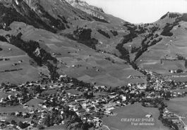 Ansichtskarte Château d'Oex, Vintage Rarität! Flugaufnahme