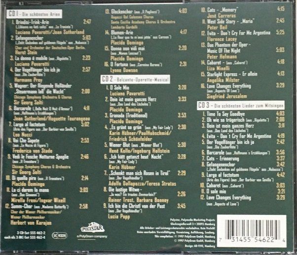 CD: Die schönsten Lieder aus Oper, Operette & Musical – Usato da Grüningen venduto da azulblanco 1