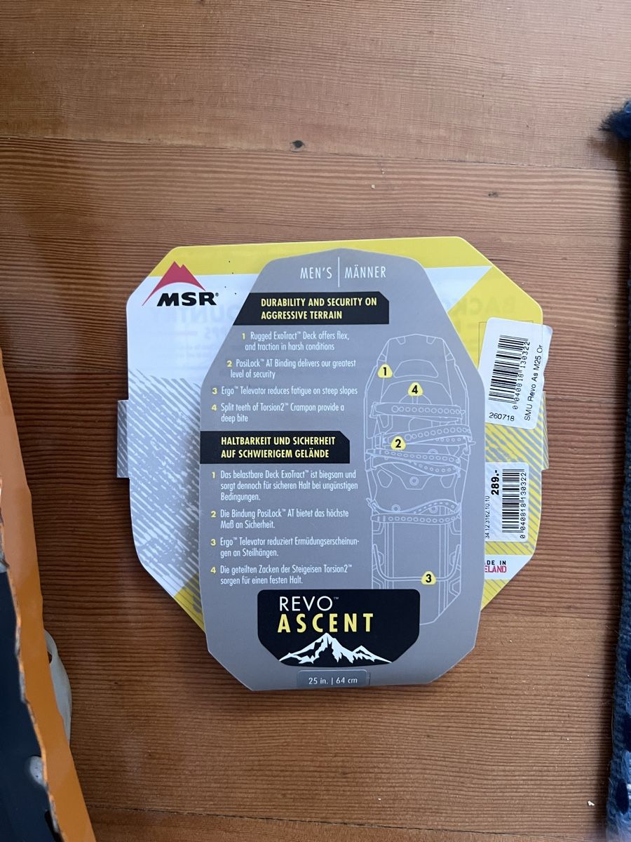 Msr Sonstiges zum Bergsteigen & Wandern: Schneeschuhe MSR Revo Ascent – Gebraucht aus Zürich von schlipflaus 2