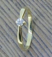Brillant - Solitär-Ring Gelbgold