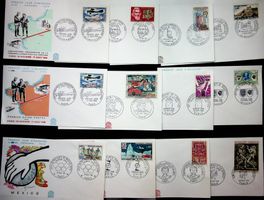 FRANCE 12 BELLES FDC DE 1968 /T312