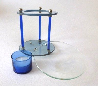 Diffusori di oli essenziali: Aroma-Glas-Duftlampe blau – Nuovo e nell'imballaggio originale da Mauren venduto da Yeelen 1